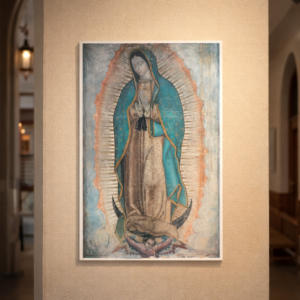 Plakat z wizerunkiem Matki Bożej z Guadalupe